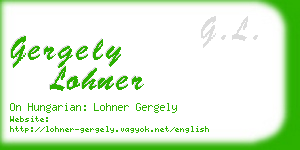 gergely lohner business card